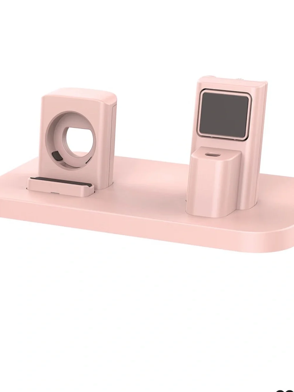 Pink Dual Charging Stand for Phone and Smartwatch